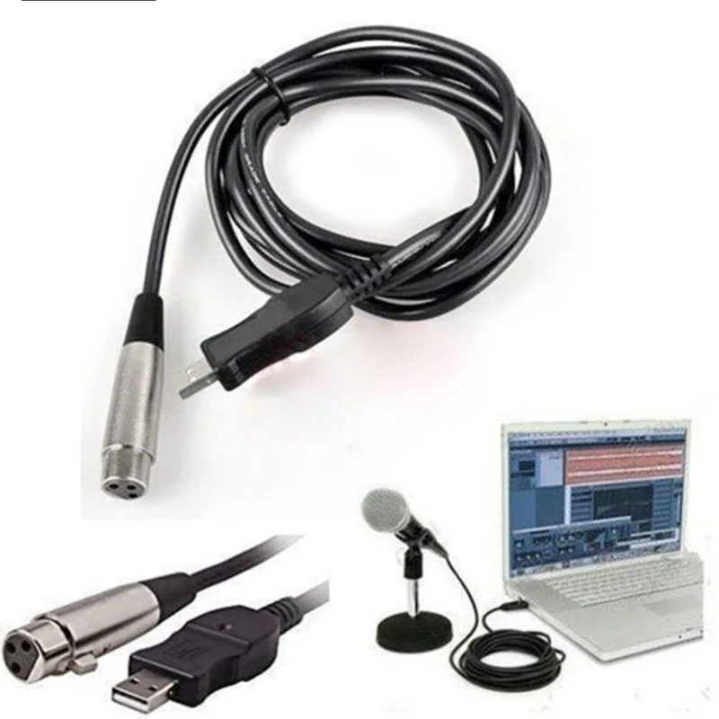 Длинный USB штекер-гнездо 3 м XLR, микрофон, студийный аудио-кабель 3 м, USB-кабель для гитары, пианино, музыкальный кабель для микрофона кабель для электрогитары бас кабель 3 м разъем 6 35 мм входные гитарные кабели 002 детали для басов гитары и аксессуары музыкальный инструме