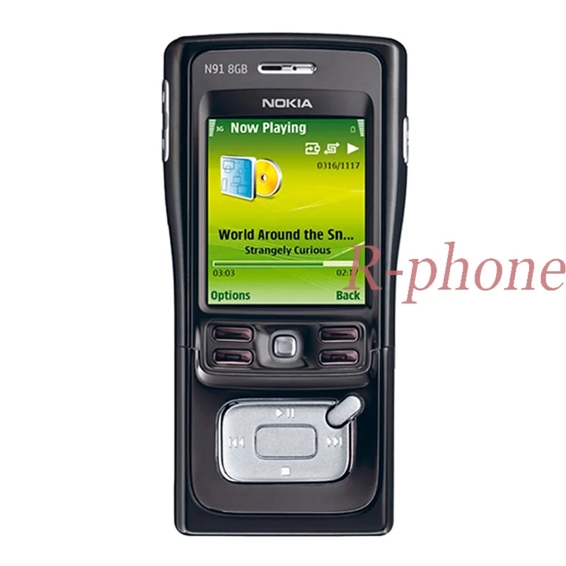 100% Оригинал Nokia N91 8 ГБ 4 мобильный телефон разблокирован 3G Wifi Арабский Русский