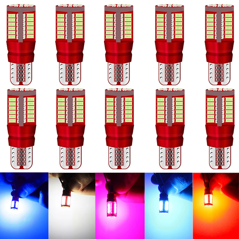 

10pcs T10 canbus W5W 168 194 57SMD Led Lamp Car Interior Bulb Reading Light For Mazda 2 3 5 6 626 CX-5 CX-9 MPV MX-5 Miata RX-8