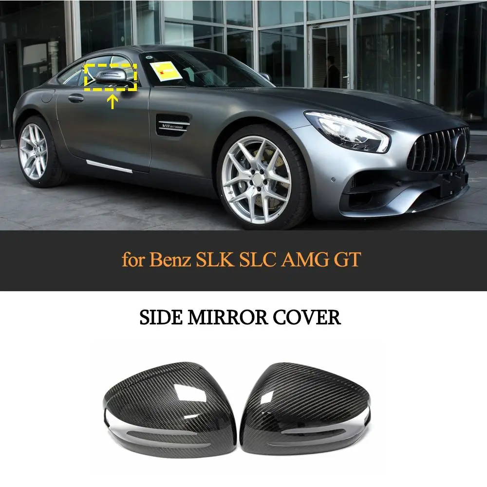 

Mirror Cover Cap for Mercedes-benz SLK SLC SL AMG GT R172 Carbon Fiber Side Door Rearview SLK200 250 SLC260 300 2012-2019