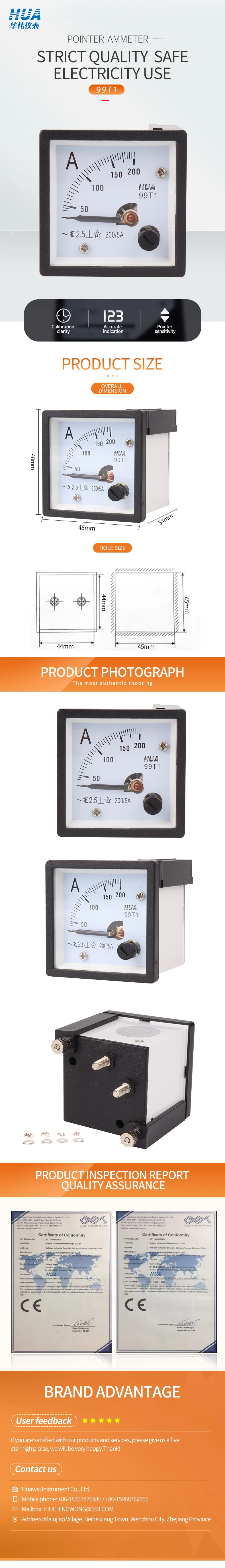 99T1 AC аналоговый Ammeter1A2A3A5A10A15A20A30A50A 30/5 50/5 75/5 100/5 150/5 200/5 300/5 400/5 и т. д., Прямая с фабрики распродажа
