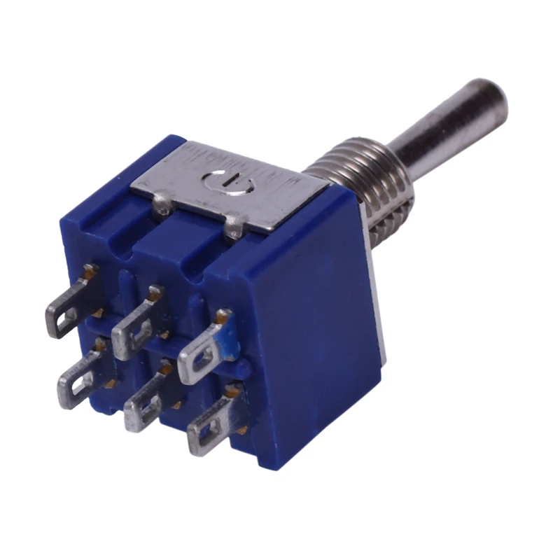 10 шт. AC 125V 6A Ампер Вкл/вкл 2 положения DPDT тумблер