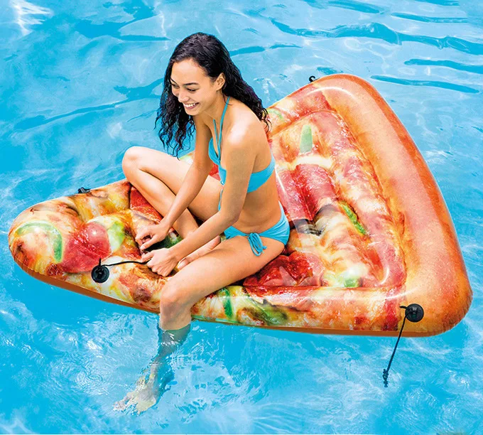 

Genuine Original INTEX Pizza Floating Row Single Person Floating Row Inflatable Floating Bed Water Bed Floating Air Mat 58752
