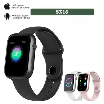 

Men's Fitness Smart Bracelet SX16 Wristband ECG Heart Rate Blood Pressure Sleep Monitoring Ladies Waterproof ClockBT4.0 Watch