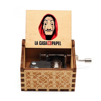 

La Casa De Papel Hand Crank Music Box bella ciao Star Wars Theme Christmas Birthday Gifts Men Music Box large stock