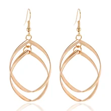 Корейские длинные Многослойные овальные серьги-капли для женщин,, массивные модные ювелирные изделия, Oorbellen Brincos Aretes De Mujer