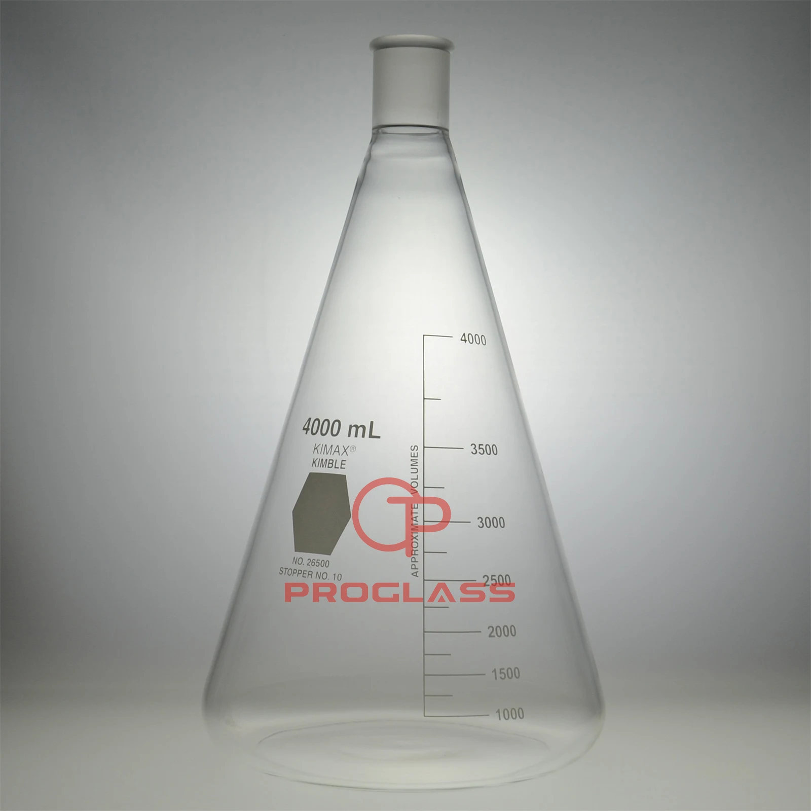 

Колба, Erlenmeyer, тяжелая стена, 34/45 шарнир, 4000 мл