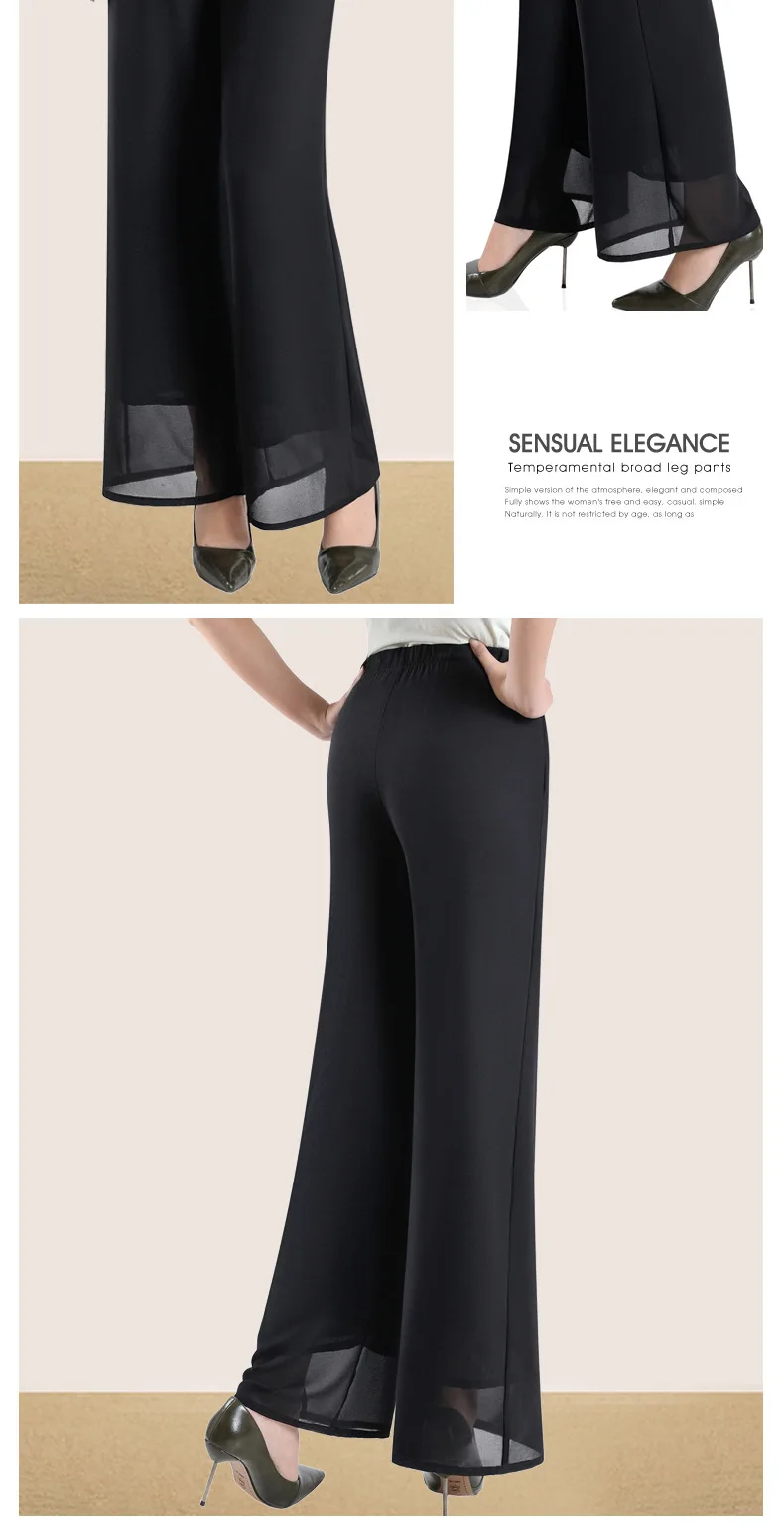 ZOGAA Women Fashion Wide Leg Pant 4XL Plus Size Lightweight Loose Flat Trousers Causal Streetwear Lady Slim Wide Leg Pants