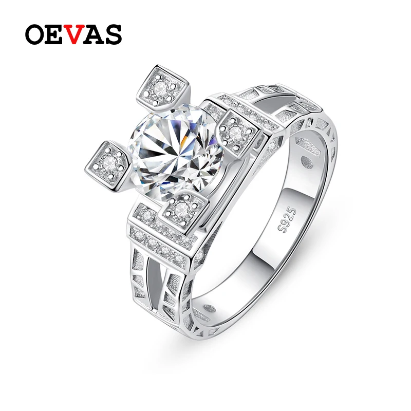 Обручальные кольца OEVAS 1 5 карат для женщин высшее качество серебро 100% пробы 925