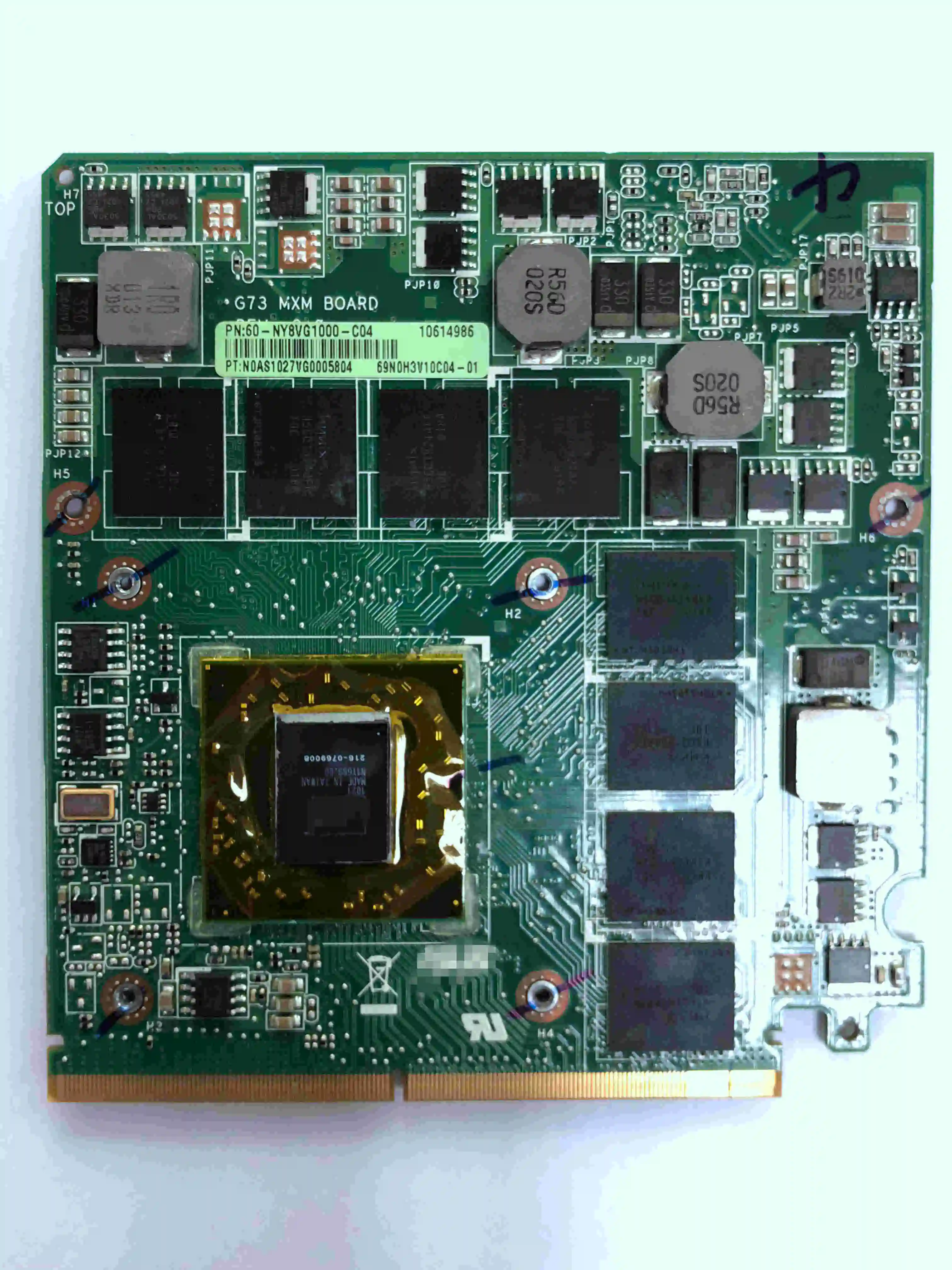 Placa de Vídeo para Notebook Asus G73 G73jh Nova Placa Gráfica 5870 Testada em Funcionamento hd 216 1gb 0769008100