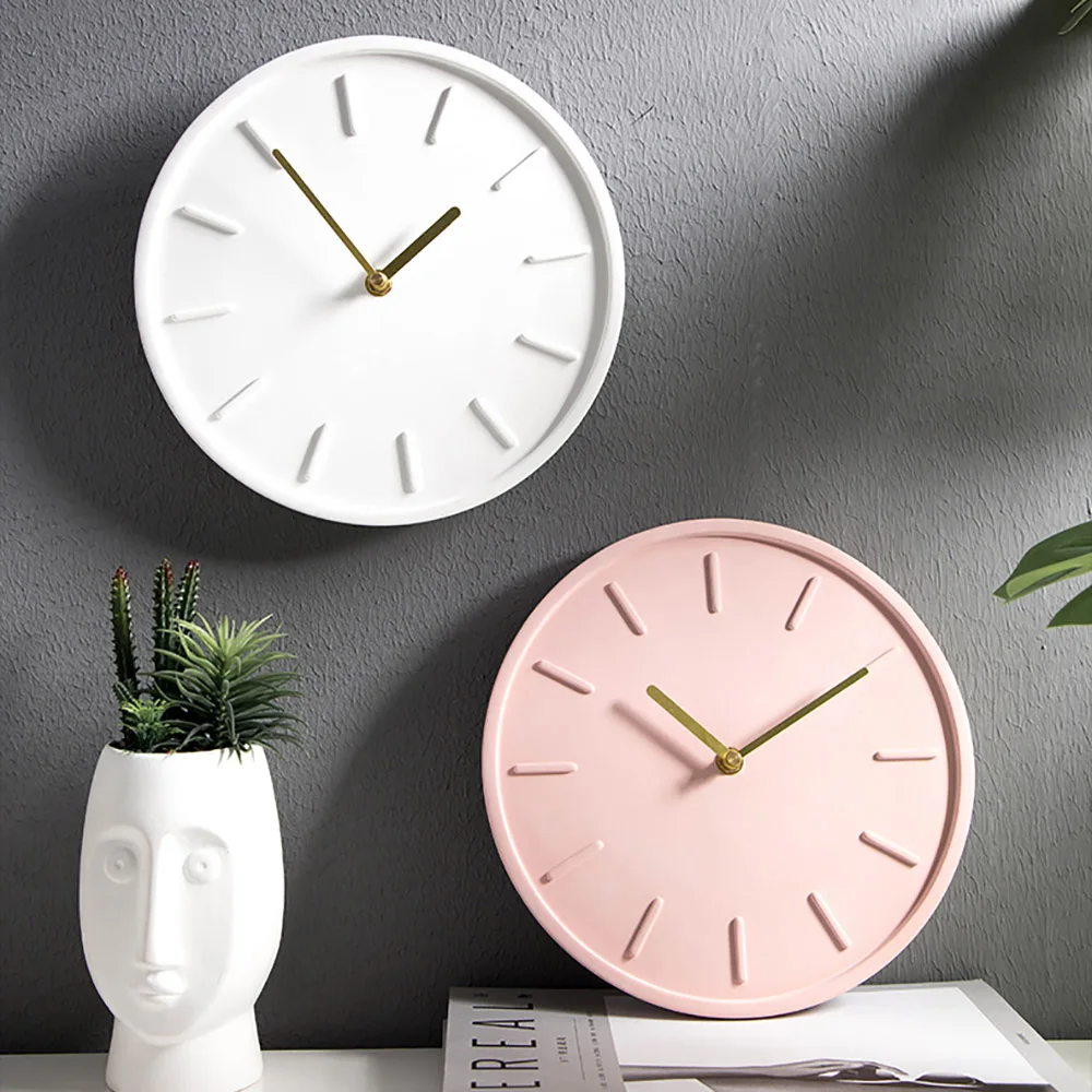 Nicole Concrete Silicone Clock Mold Handmade Round Home Wall Decoration Tool | Дом и сад
