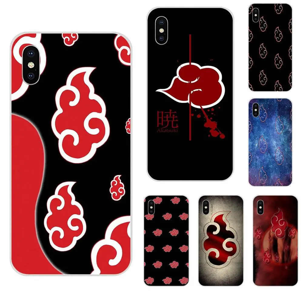 Мягкий чехол для телефона Naruto Akatsuki Clan Cloud резиновый Xiaomi Redmi Mi 4 7A 9T K20 CC9 CC9e Note 7 9 Y3 SE Pro