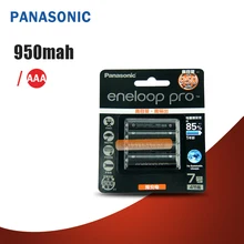 Panasonic AAA 1,2 в 950 мАч Panasonic Ni-MH Предварительно заряженный Аккумулятор для камеры фонарик игрушки низкий разряд