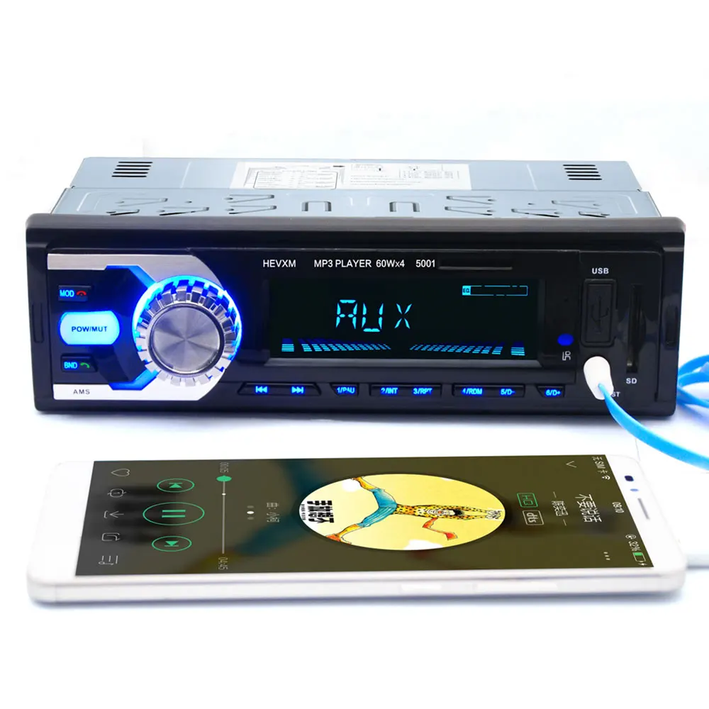 Vehemo DC 12 В Автомобильный mp3 плеер головное устройство авто аудио Музыка Автомобильный MP3 для Bluetooth FM стерео для премиум