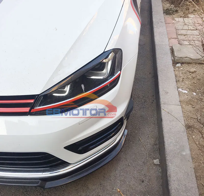 Eyelids eyebrows FRONT headlight brows 1Pair for VW GOLF 7 GTi MK7 2014UP 5
