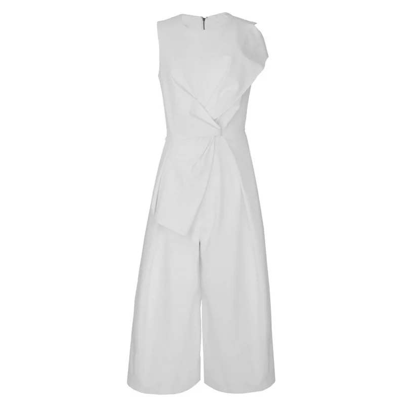 Summer Female Plus Size Loose Jumpsuit Trousers Casual Ankle Length Pants Overalls White Jumpsuit Elegant For Women
