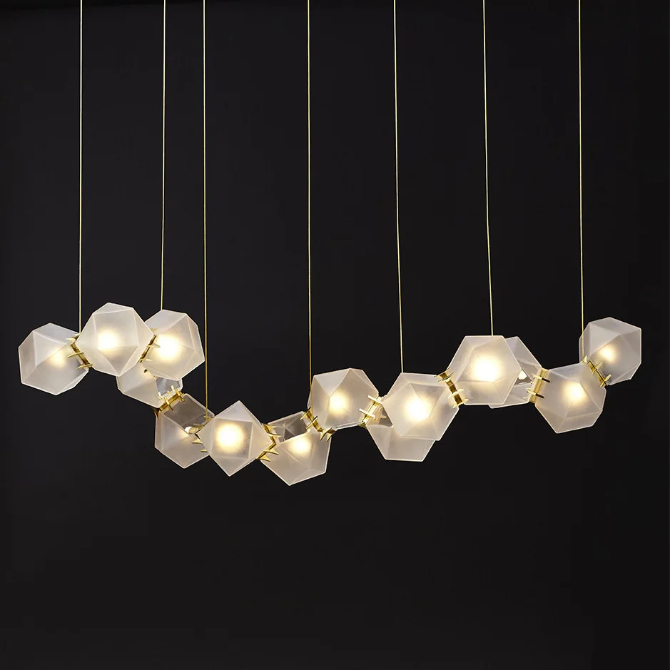 Modern Glass Balls Chandelier Luxury Magic Bean LED Drop Living Room Kitchen Cafe Home Decoration Light Fixtures 90-260v