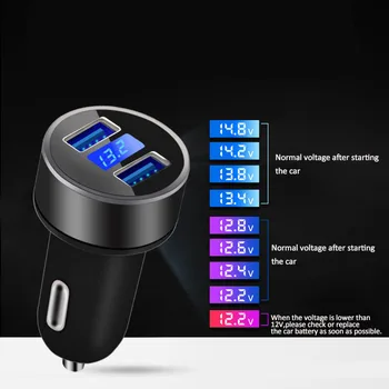 

3.1A Dual USB Car Charger LED Display For BYD all Model S6 S7 S8 F3 F6 F0 M6 G3 G5 G7 E6 L3
