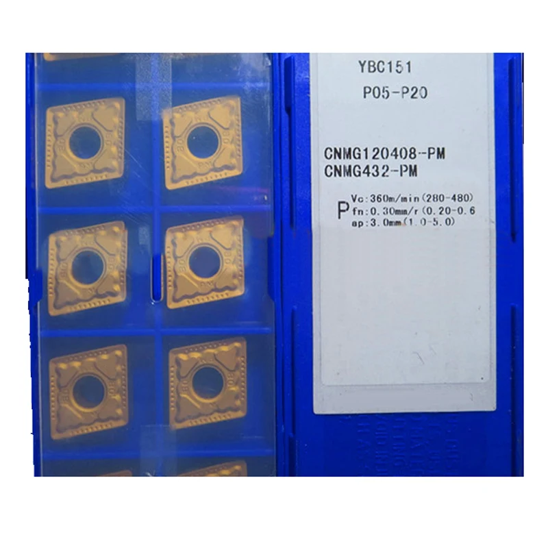 Cnmg 090304 120408 Cnmg090304-Pm Cnmg120404-Pm Cnmg120408-Pm Cnmg120412-Pm Ybc151 Inserti In Metallo Duro Utensili Per Tornio Cnc Per Acciaio