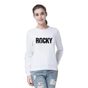 

women Sweatshirt Rocky Balboa Artwork Print sportwear female hiphop sport fitness jersey Creative girls print pullover tops