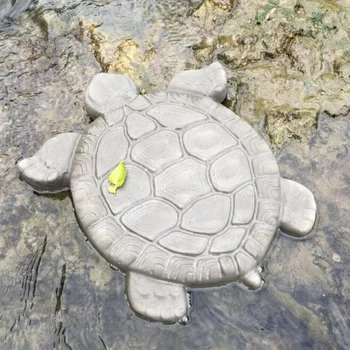 

ABS Manual Stepping Stone Black Garden Decor Turtle Shape Tool Reusable Landscape Paving Mold Outdoor Concrete Cement Driveway