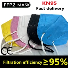 Máscara ffp2 máscara kn95 rosto n95 máscara filtro dustproof anti-nevoeiro e respirável máscaras de rosto proteção de 5 camadas mascarillas reutilizável