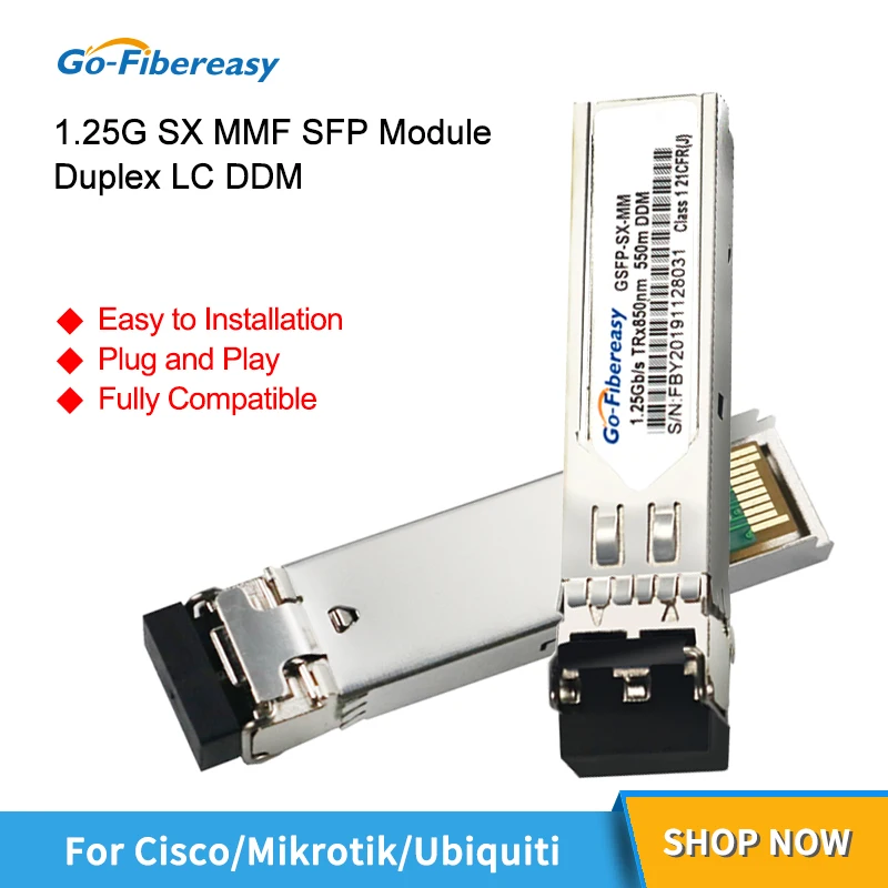 Гигабитный модуль SFP 1 ГБ 550 нм мини-модуль трансивера Gbic 1000BASE-SX многорежимный LC DDM