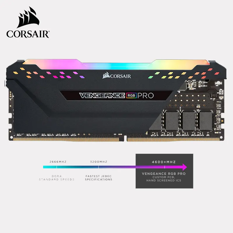 Оперативная память CORSAIR ddr4 pc4 16 ГБ 32 3000 МГц RGB PRO DIMM для настольных ПК с поддержкой