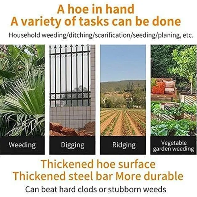 1Db Üreges Kapa Kézi Gyomnövény Gereblye Ültetés Zöldség Mezőgazdasági Kerti Eszköz Gyomláló Kiegészítők - Image 5