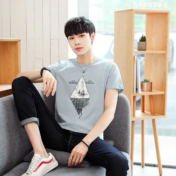 

Summer new women's street letter characters print loose short-sleeved T-shirt 19.60