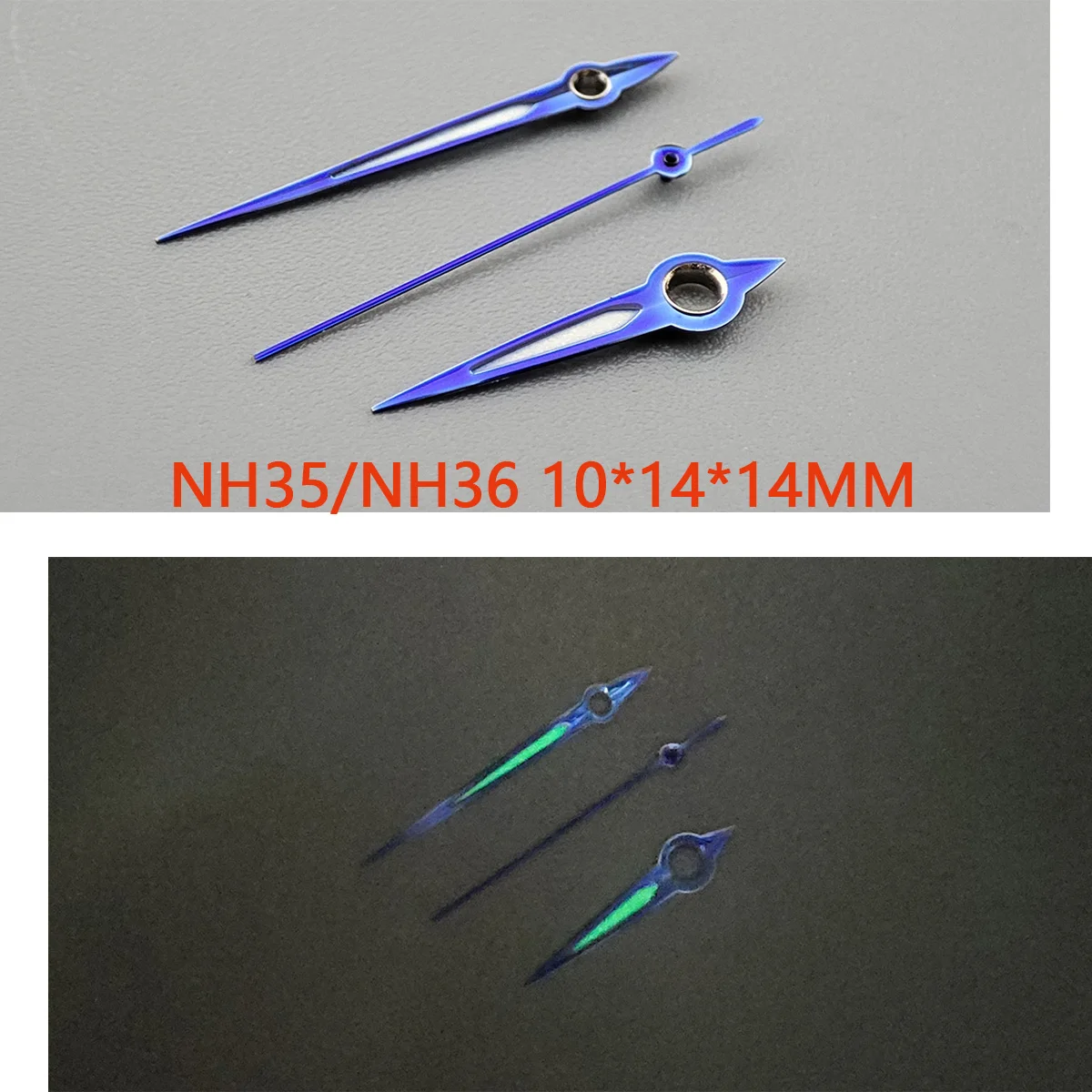 Watch accessories watch pointer NH35 hands pointer green super luminous, suitable for NH35, NH36 movement NO.4