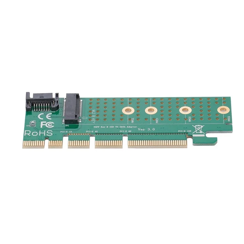 

M.2 to SATA PCI-E KEY B SSD Adapter Converter Card PCI Express Slot SATA Cable Kit