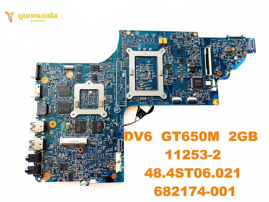 Для HP DV6 Материнская плата ноутбука DV6 GT650M 2 Гб 11253-2 48.4ST06.021 682174-001 аккумулятор большой емкости испытанное хорошее