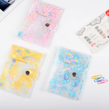 

Fashion Sequin PVC Passport Holder Cover Women Storage Organizer Card Case Busines Credit Wallet Travel Accessories
