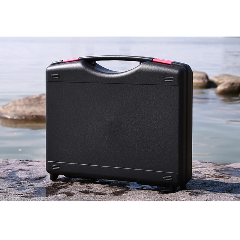 Portable Plastic Tool Case Safety Equipment Instrument Case Impact Resistance Suitcase Outdoor Storage Tool Box W/ Pre-cut foam soft tool bag