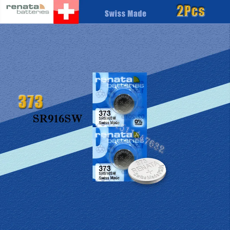 2 xrenata оксида серебра часы Батарея 373 SR916SW 916 1,55 V бренд renata 373 renata916 Батарея