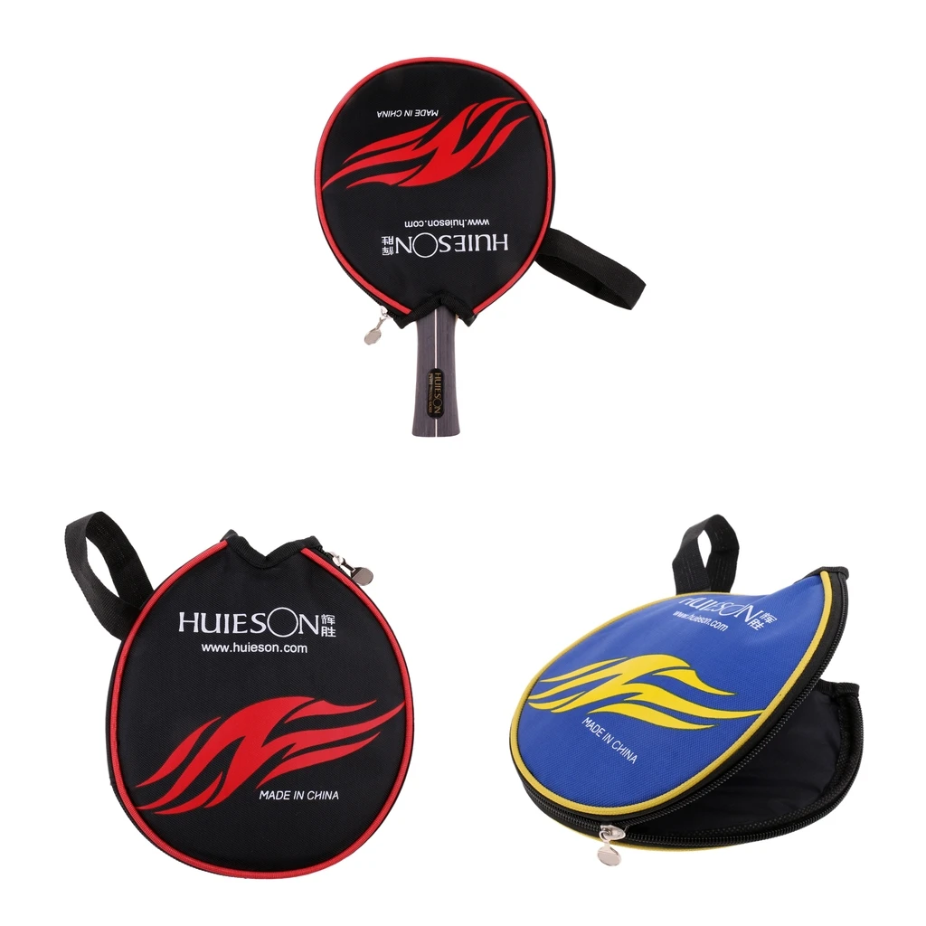 Premium Canvas Table Tennis Racket Pouch Ping Pong Bat Paddle Protection Carry Zip Bag