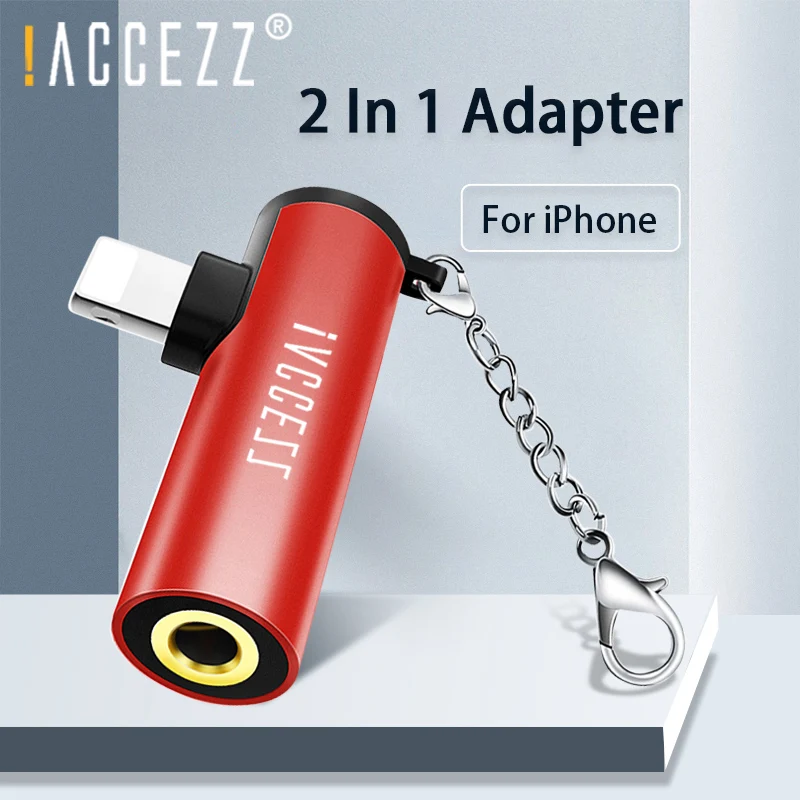 ! ACCEZZ 2 в 1 адаптер освещения зарядка прослушивание музыки для iPhone 7 8 Plus наушники 3 5