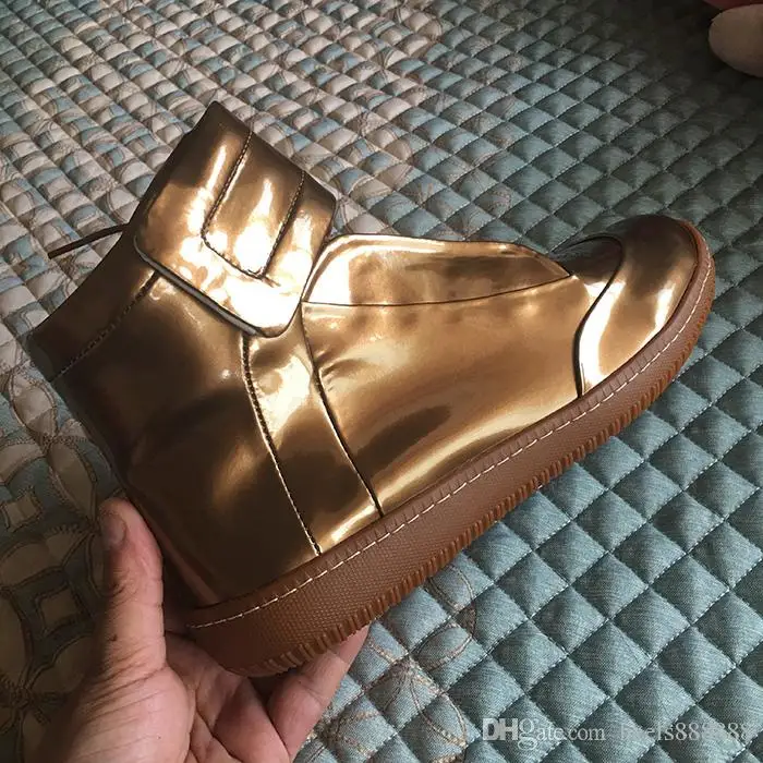 AS THE PICTURE Mens Casual Shoes Hook& Loop Celebrity Men Fashion Sneakers Shoes Lace Up High Top Male Leisure Shoes Spring Autumn Size 38-46 - Цвет: AS THE PICTURE