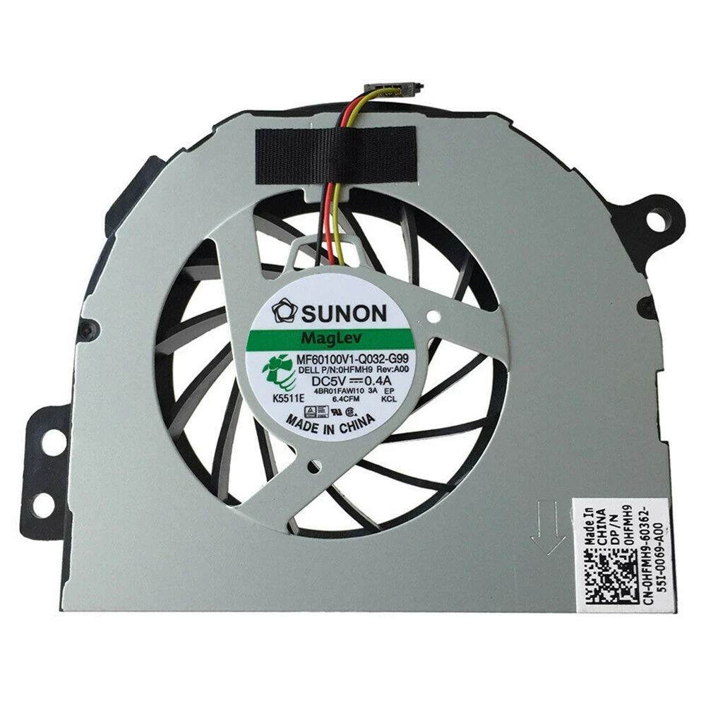 Процессор вентилятор охлаждения для ноутбука Dell 14R N4110 N4120 M411R N4410 0HFMH9 MF60100V1-Q032-G99/DC5V 0.4A 3 штыря