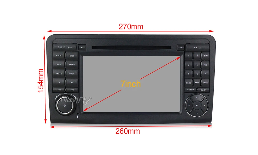 Sale NaviFly 2 Din IPS DSP 4G+64G Android 9.0 Auto gps dvd radio player for Benz GL ML CLASS W164 ML350 ML500 Carplay DAB camera DVR 27