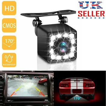 

Car Rear View Backup Reverse Camera 170° Parking 12 LED Night Vision Waterproof
