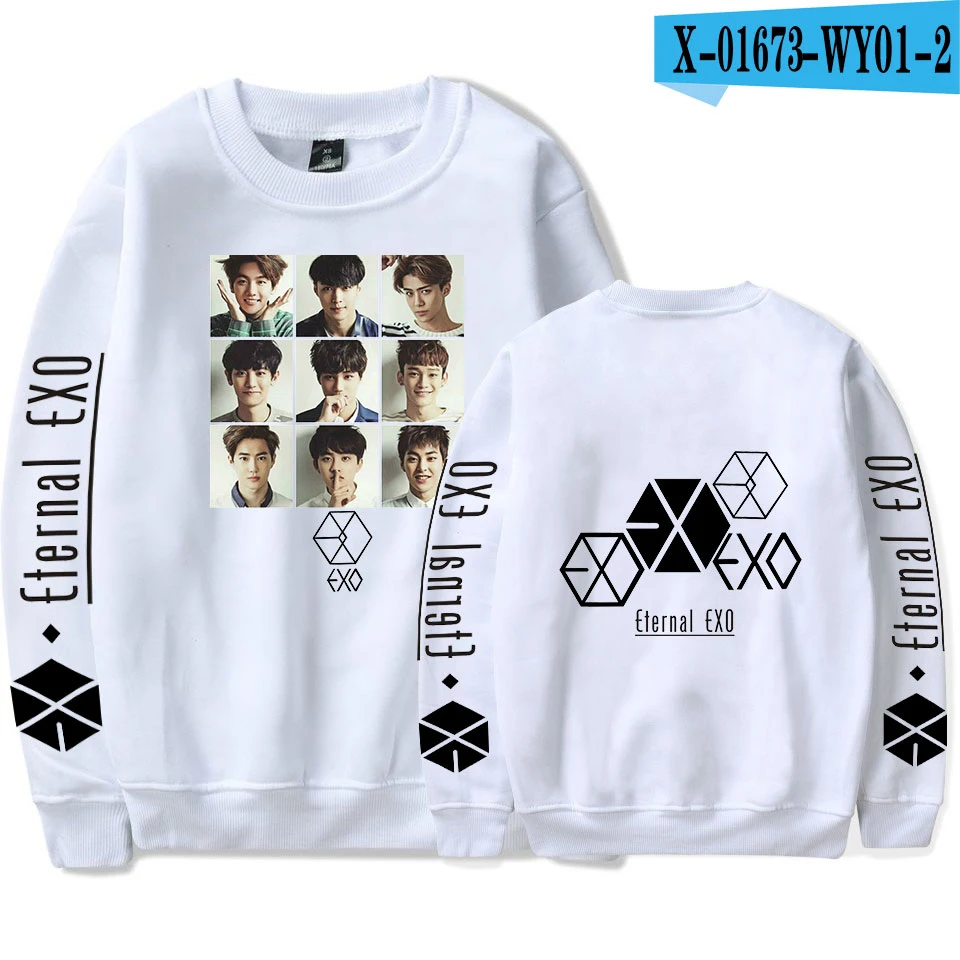 EXO PLANET#5 свитшоты женские новые толстовки с принтом пуловер с капюшоном плюс размер EXO PLANET#5 толстовки с капюшоном - Цвет: H