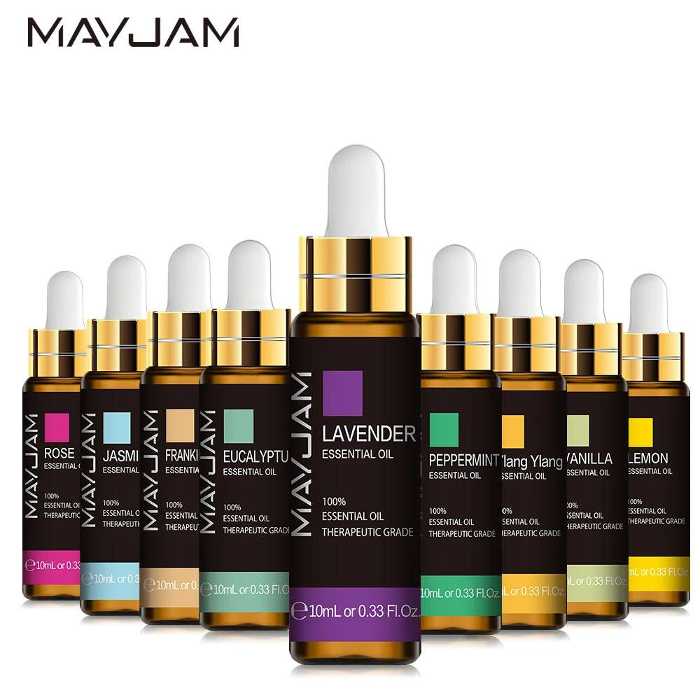 10ML Lavender Essential Oil Diffuser Pure Essential Oils Rose Eucalyptus Jasmine Vanilla Mint Sandalwood Tea Tree Aroma Oil-0