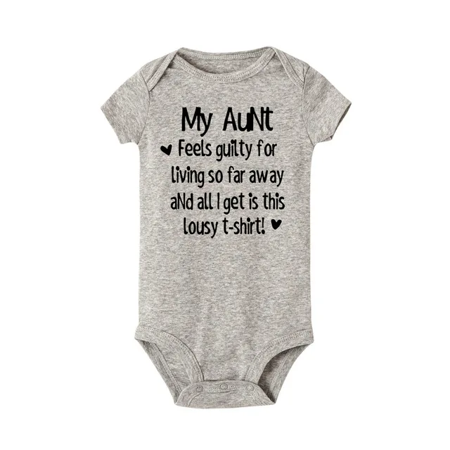 Baby Onesie My Aunt Feels Guilty Cotton Baby Infant Body Suit Short Sleeve Baby Boys Girls Clothes Newborn Baby Clothes