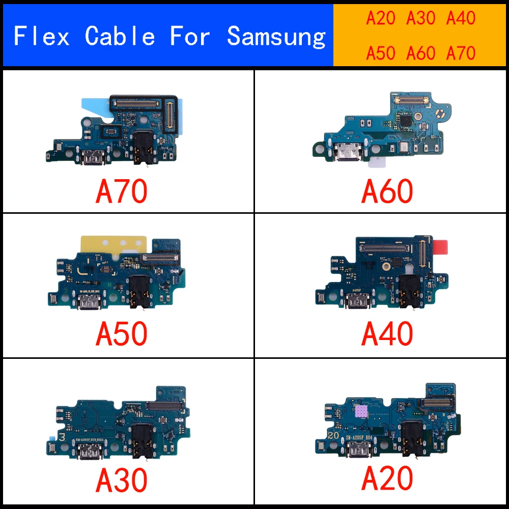 

USB Charging Port Dock Plug Connector Charger Board Mic Microphone Flex Cable For Samsung Galaxy A70 A60 A50 A40 A30 A20