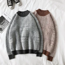^^Best Offers Winter Striped Sweater Men's Warm Fashion Contrast Color Casual Knit Pullover Male Clothes Wild Loose Couple Sweater M-2XL ^^Best Offers Winter Striped Sweater Men's Warm Fashion Contrast Color Casual Knit Pullover Male Clothes Wild Loose Couple Sweater M-2XL