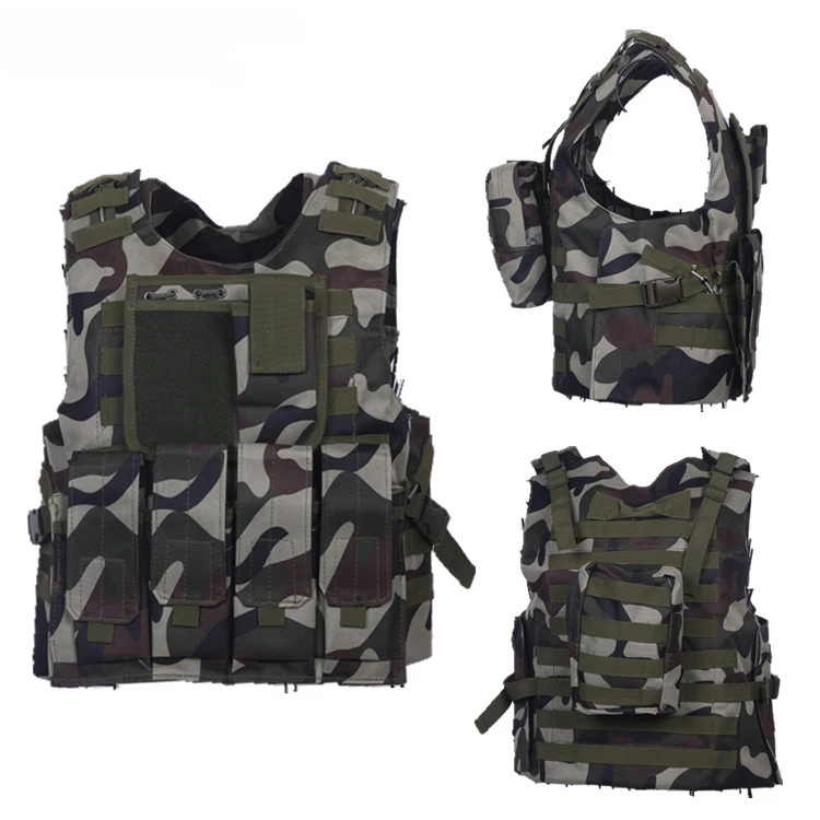 Jungle camouflage Тактический Камуфляжный износостойкий Жилет MOLLE, многофункциональный легкий боевой жилет CS, боевое тактическое снаряжение - Цвет: Jungle camouflage