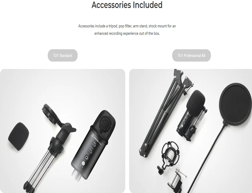 MOZA MIRFAK TU1 Professional Kit USB Condenser Microphone description image 9