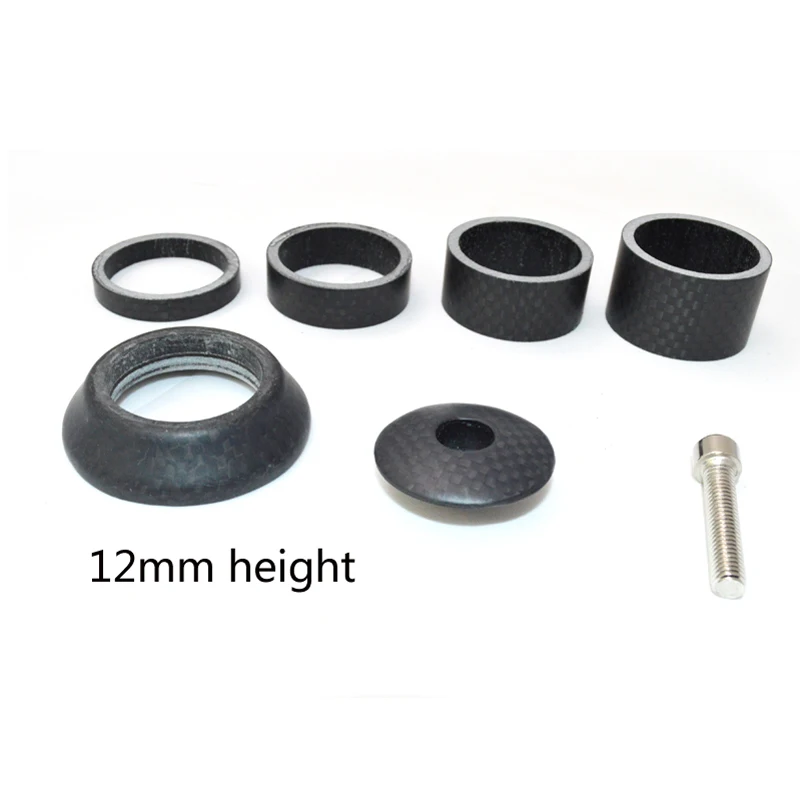 6pcs/lot Road Bicycle Headset Spacer Carbon Fiber 11/8" Mtb Bike Fork